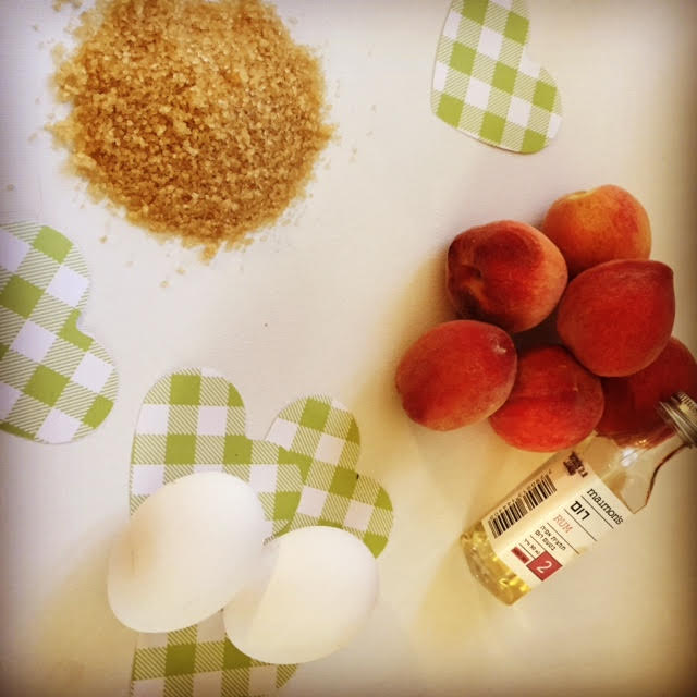 מתכון לעוגת אפרסקים- המצרכים