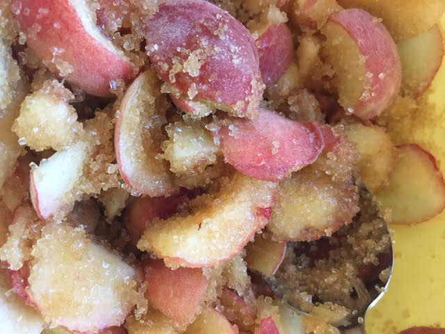 מתכון לעוגת אפרסקים עם סוכר